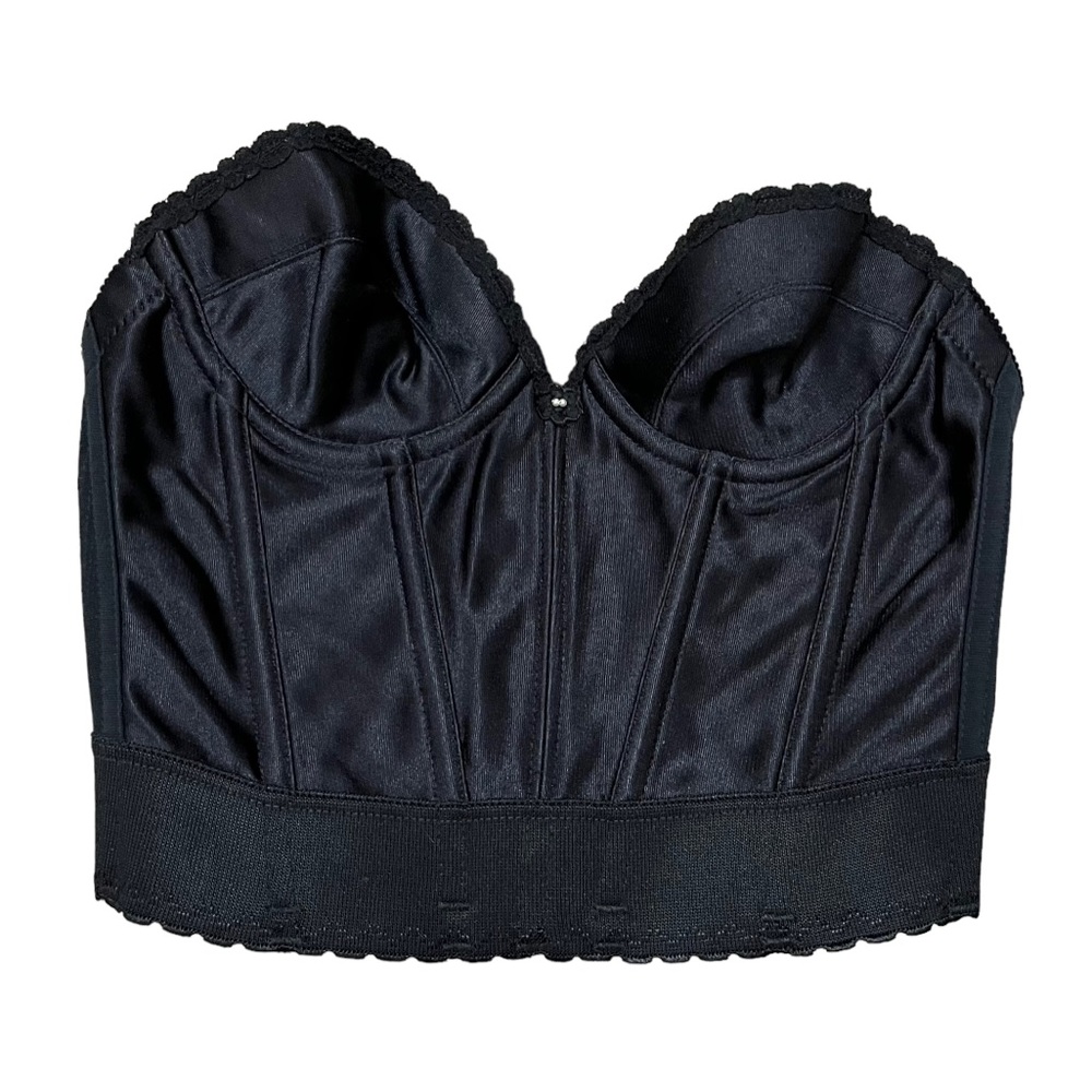 Vintage Adonna JC Penny Corset Bra Size 34A Black Unionmade Made in USA
